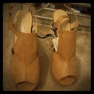Beige wedges